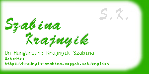 szabina krajnyik business card